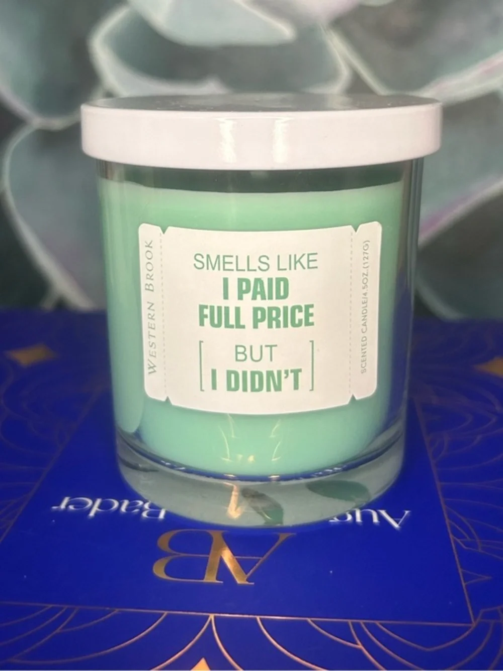Western Brook “Smells Like I Paid Full Price” Eucalyptus & Aloe Scented Candle